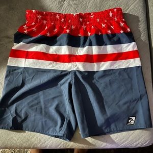 Men’s American flag swim trunks